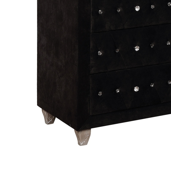 Black tufted dresser clearance