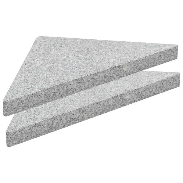 vidaXL Umbrella Weight Plate Granite 33.1 lb Triangular Gray ...