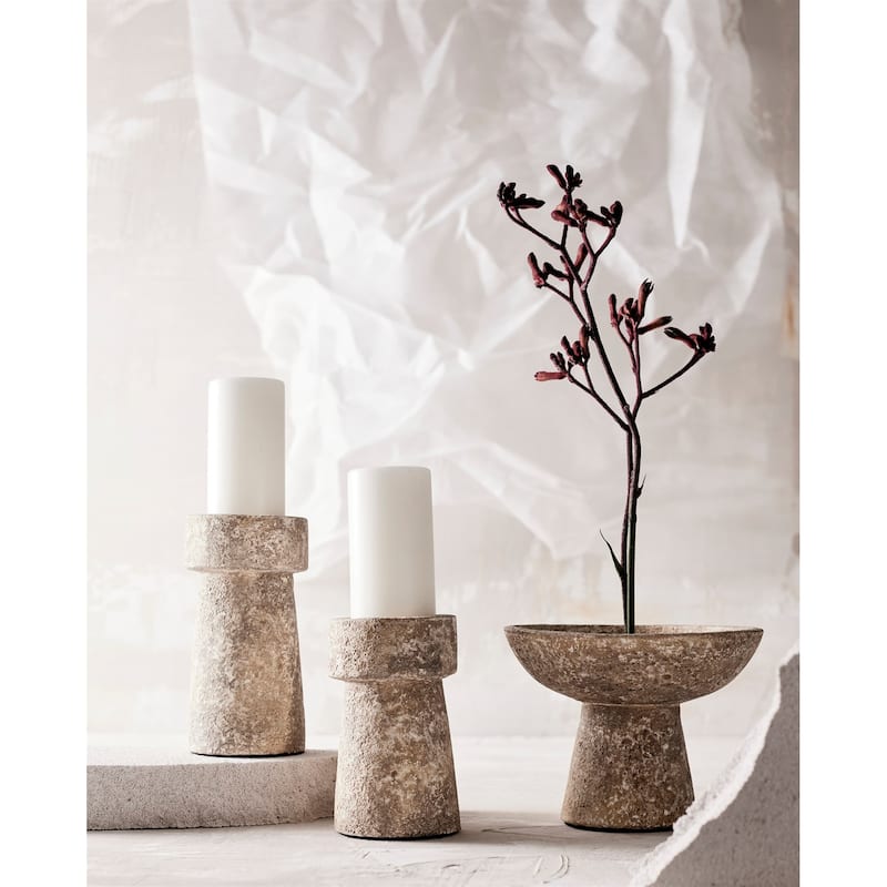 Candle holder Eris L - Rustic sand- ND - Rustic Sand