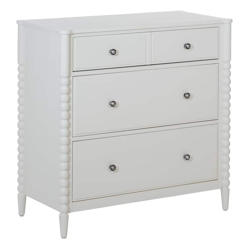 Spindle 3 Drawer Chest (1-Year Warranty) - Antique White - 3-drawer