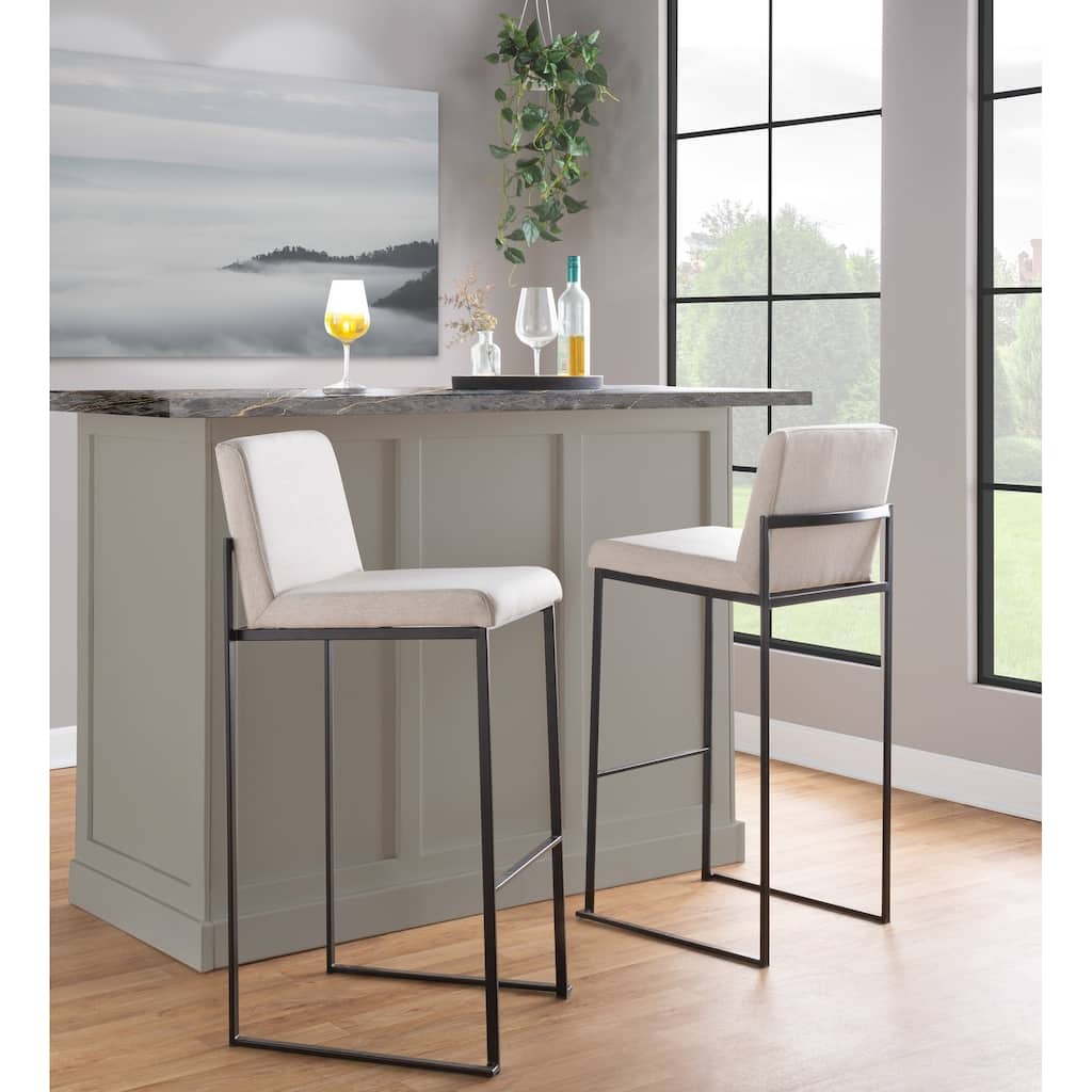 Silver Orchid Forrest 30" High Back Bar Stool - Set of 2