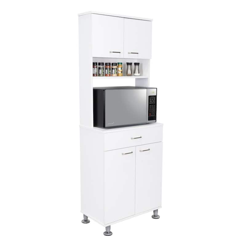 Two Door Cabinets, One Drawer, Four Adjustable Metal Legs