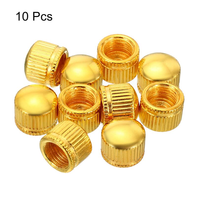 10 Pack M10 Lamp Finial Cap Knob Screw Cap Nut Bolt Cover Knurled Gold - Gold Tone