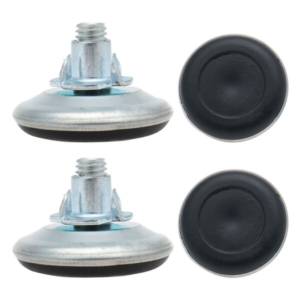 M10 x 18 x 50mm Furniture Glide Leveling Feet Prevent Scratch Adjustable Leveler with T-nuts Floor Protector for Desk Leg 4pcs