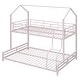 preview thumbnail 33 of 36, Twin over Full Metal Bunk Bed with Roof & Guardrail