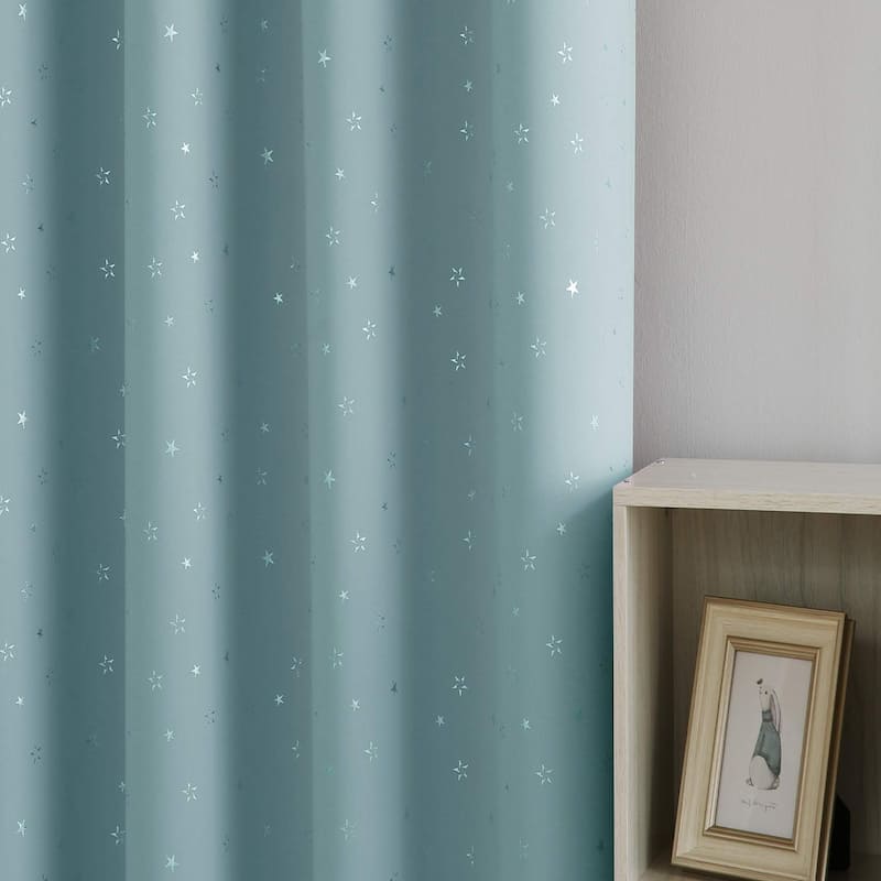 Silver Star Room Darkening Grommet Curtains 2 Panels