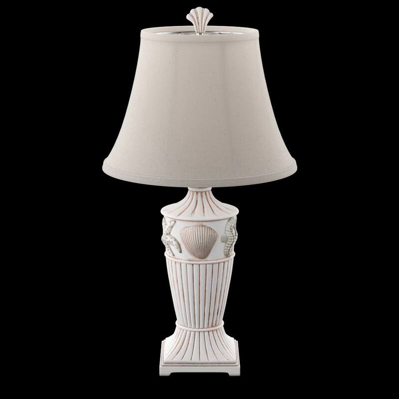 StyleCraft Cream Table Lamp - Cream Fabric Shade