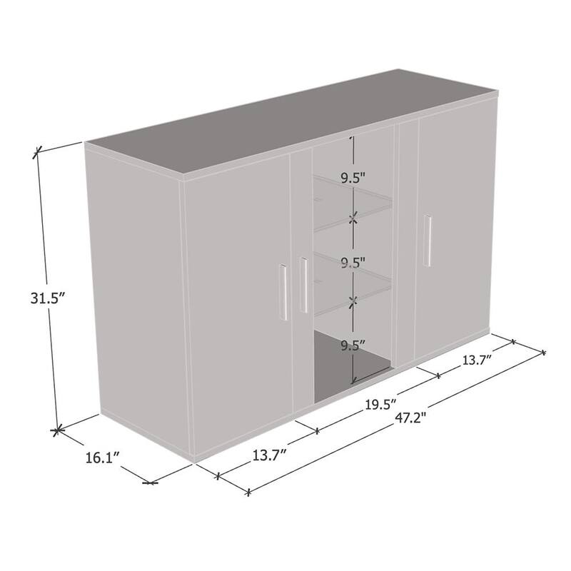 Soho S7 3D Modular Modern 47-inch Sideboard