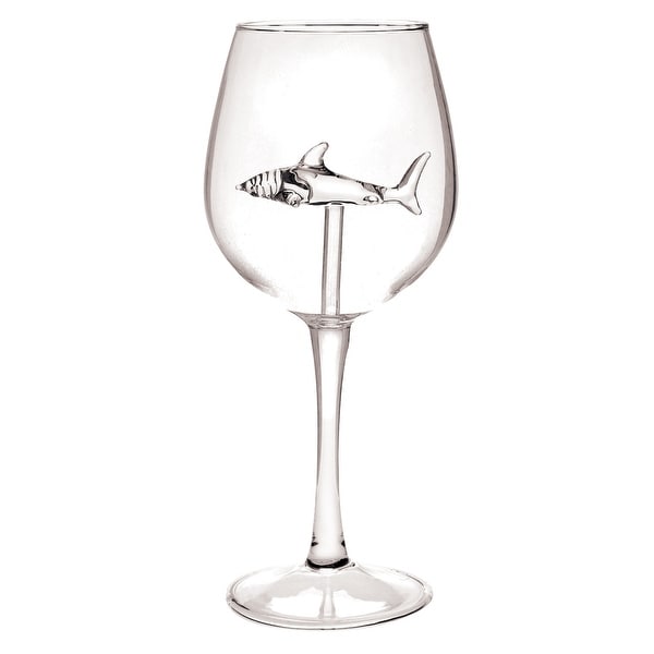 Custom Engraved Wife Stemmed Shark Wine Glass 