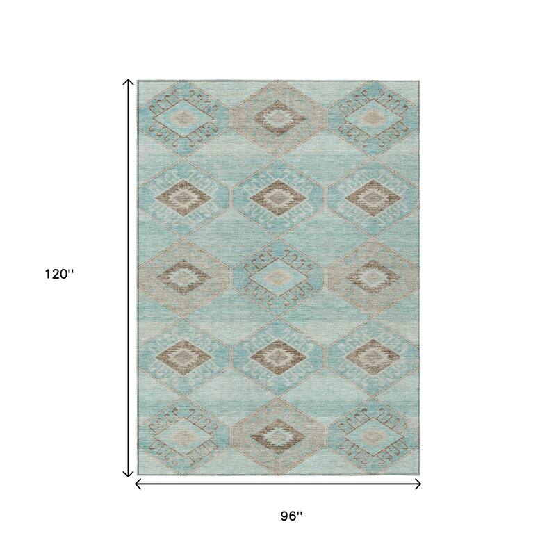 HomeRoots Aztec Transitional Rectangle Outdoor Rug