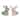 Transpac Plush Furry Easter Bunny Door Stop Set of 2 Home Decorations Easter