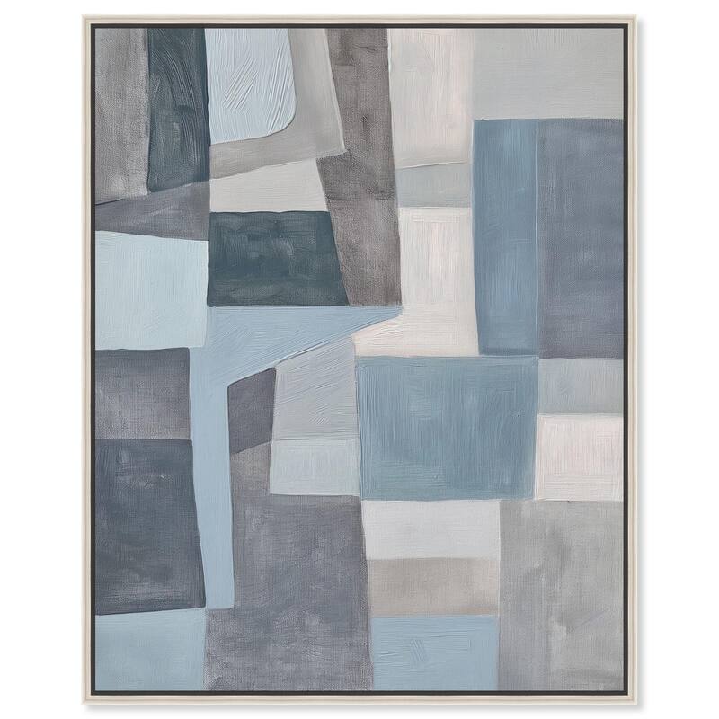 Tessellated Tones I Canvas by Art Remedy - Silver - 16" x 20"