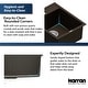 preview thumbnail 4 of 15, Karran QT-825 Drop-in 15-3/4" Single Bowl Quartz Composite Kitchen Sink