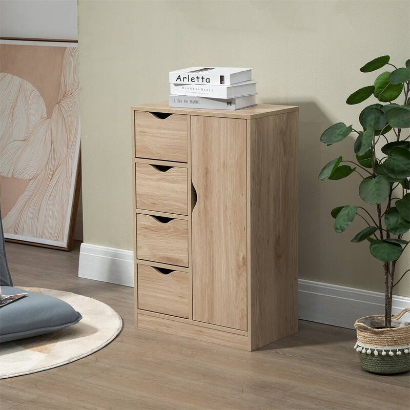 Storage Cabinet with Drawers and Enclosed Cabinet P2 Engineered Wood Compact Organizer for Entryway Living Room Bathroom