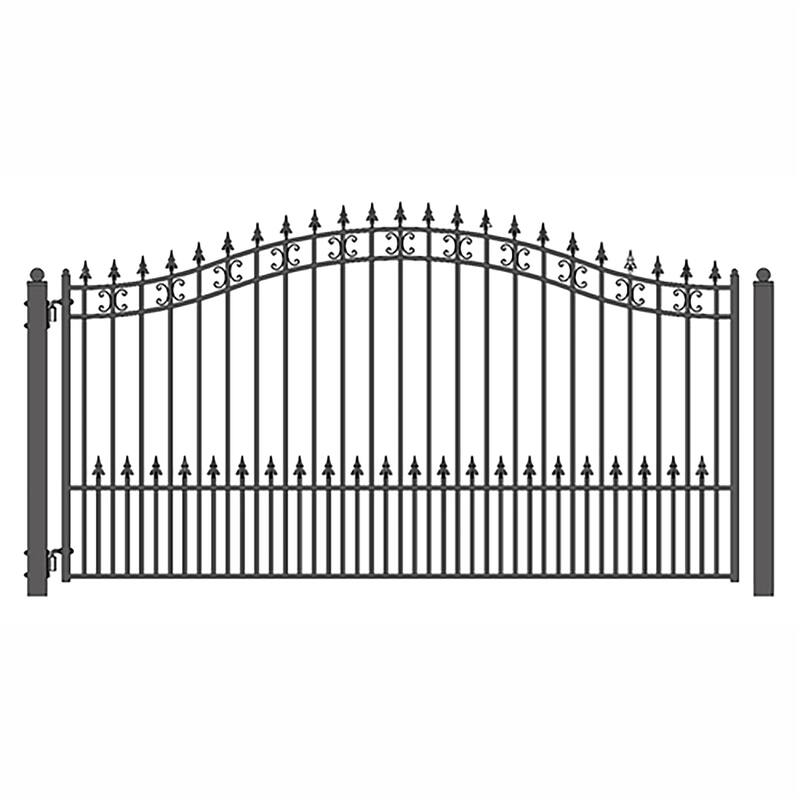ALEKO Steel St. Louis Style 18 ft Single Swing Driveway Gate