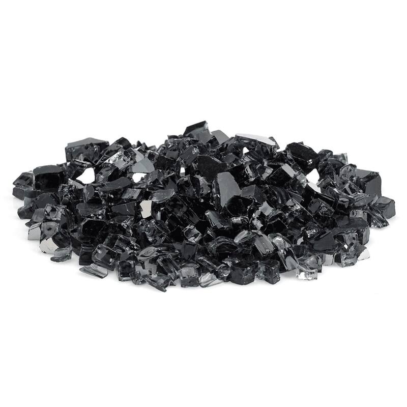 10 Lb. Reflective Fire Glass by AMS Fireplace - Black