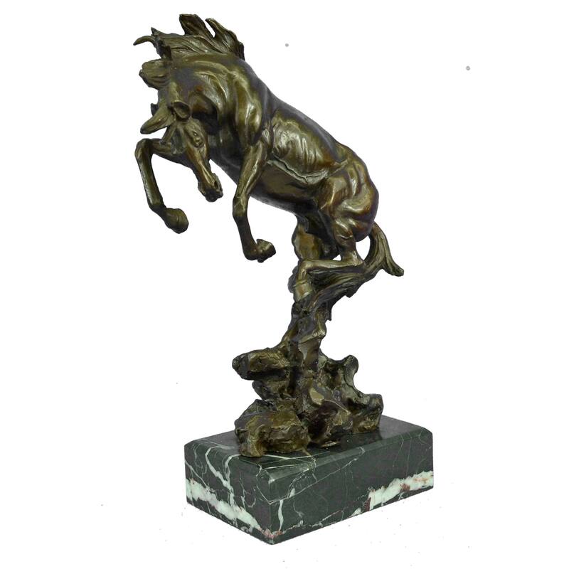 Large Art Deco Hot Cast Collectible Arabian Racing Horse Bronze Sculpture Figure