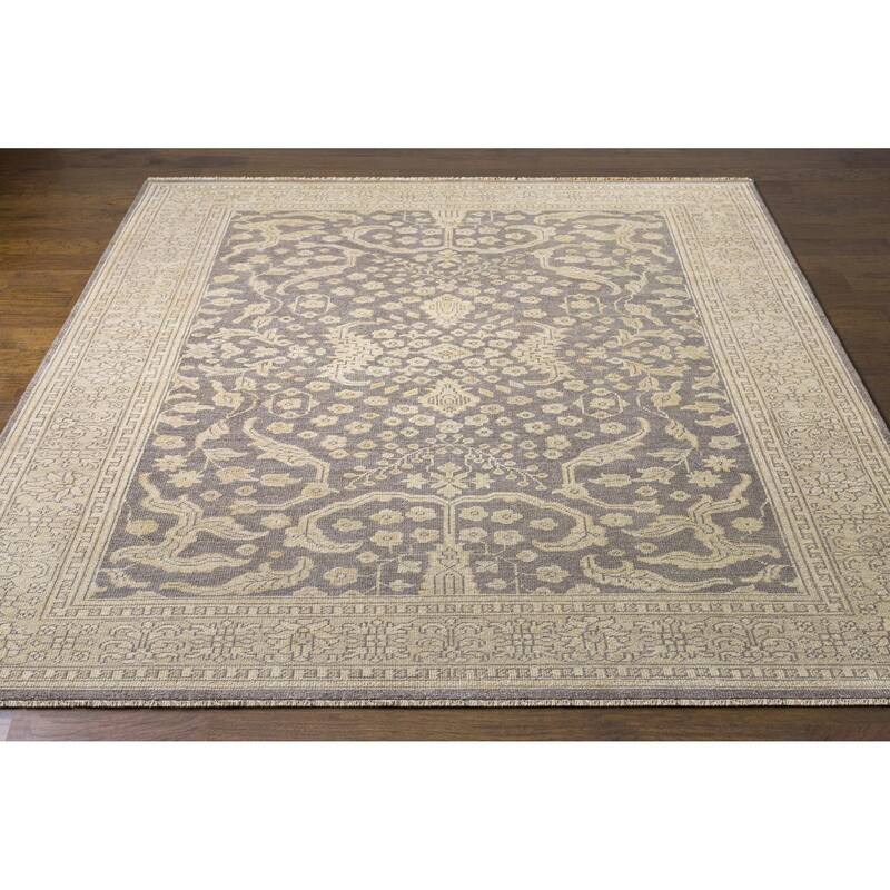 Hand-Knotted Whitford Floral Wool Area Rug