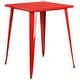 preview thumbnail 8 of 11, Indoor Outdoor Metal Bar Height Table Red
