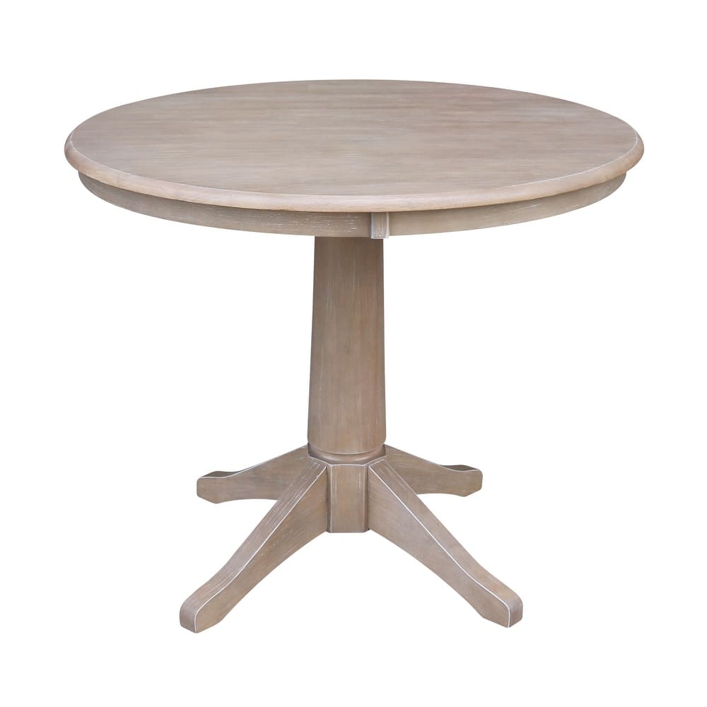 International Concepts Solid Wood 36" Round Pedestal Dining Table