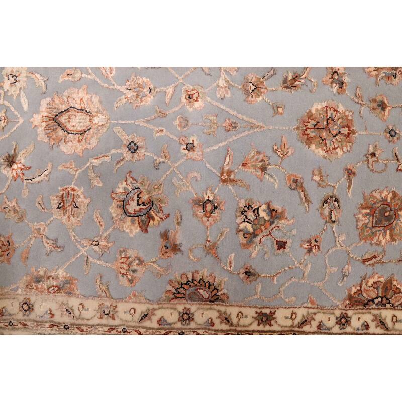 ECARPETGALLERY Hand-knotted Mirzapur Grey Viscose, Wool Rug - 5'8 x 7'11