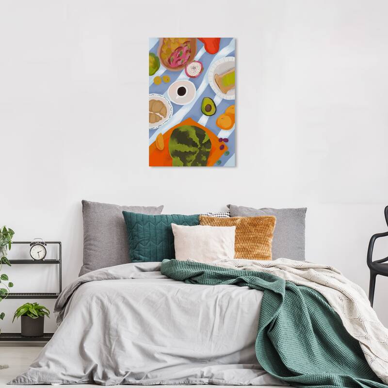 Wynwood Studio Canvas Food and Cuisine Favorite Breakfasts Green and Modern & Contemporary Wall Art Canvas Print - 36 x 24