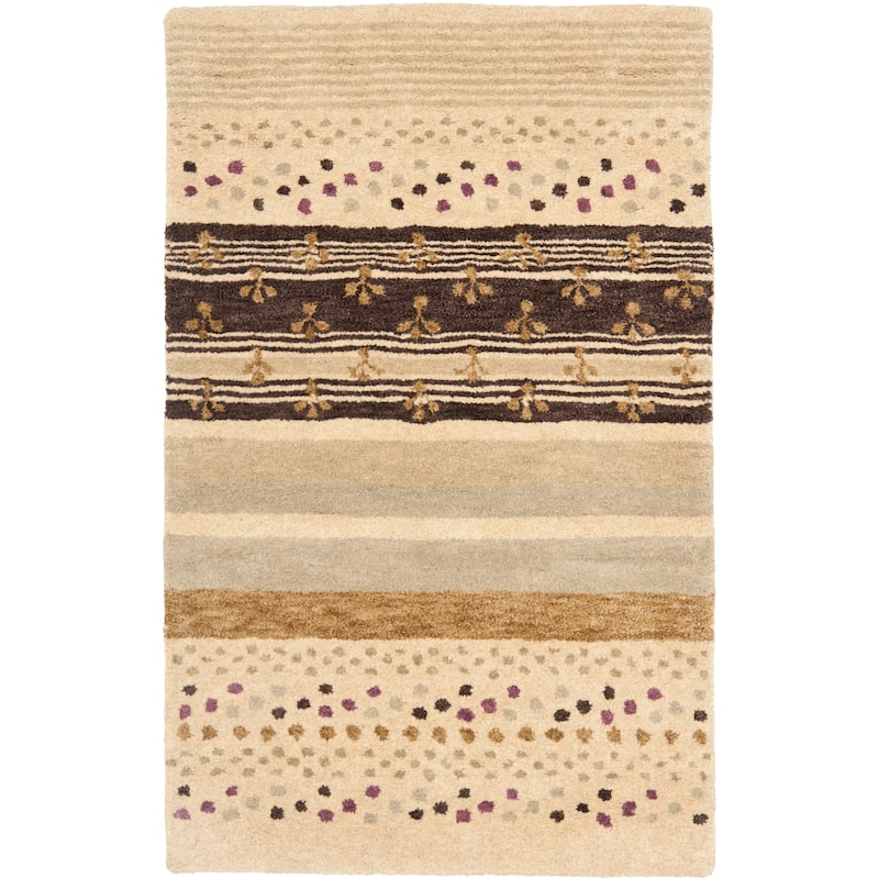 SAFAVIEH Handmade Wyndham Casandra Modern Wool Rug - 2'6" x 4' - Ivory/Multi