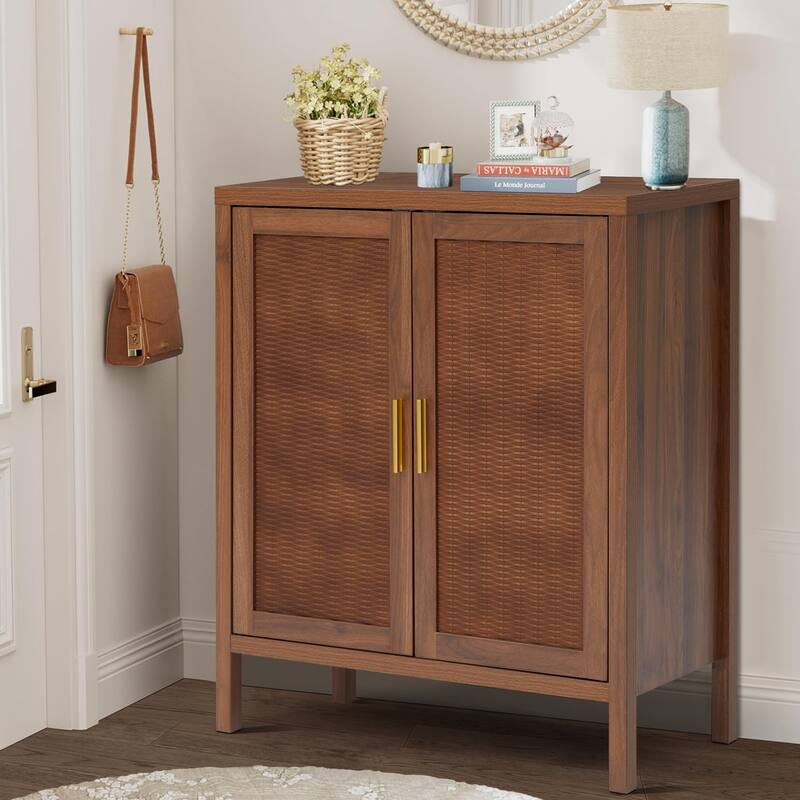 29in.W Wooden 2-Door Sideboard Buffet Cabinet With Storage