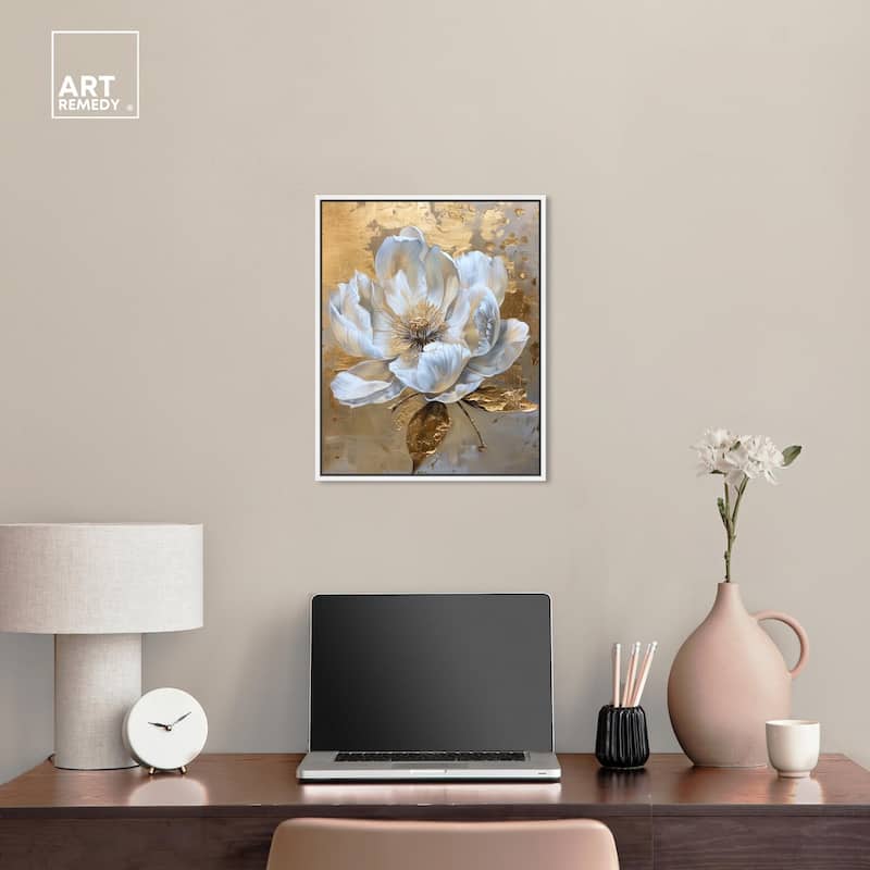 Athenas Flower Canvas Glamorous Feminine Wall Art by Art Remedy