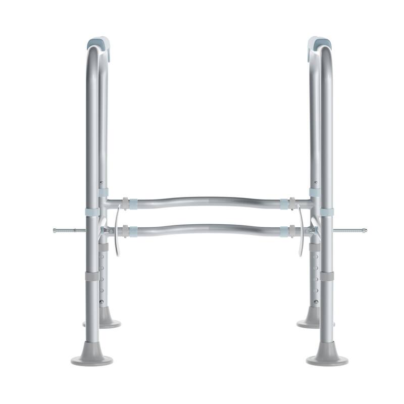 Adjustable Toilet Safety Rail with Padded Handles and Metal Frame - 23.5" - 27.25"W x 21.5"D x 26.25" - 30"H