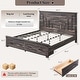 preview thumbnail 35 of 53, Farmhouse Wood Bed Frame with 54" Tall Headboard, 2 Large Drawers