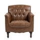 preview thumbnail 44 of 63, 31" W Tufted Vegan Leather Accent Chairs for Living Room Set of 2