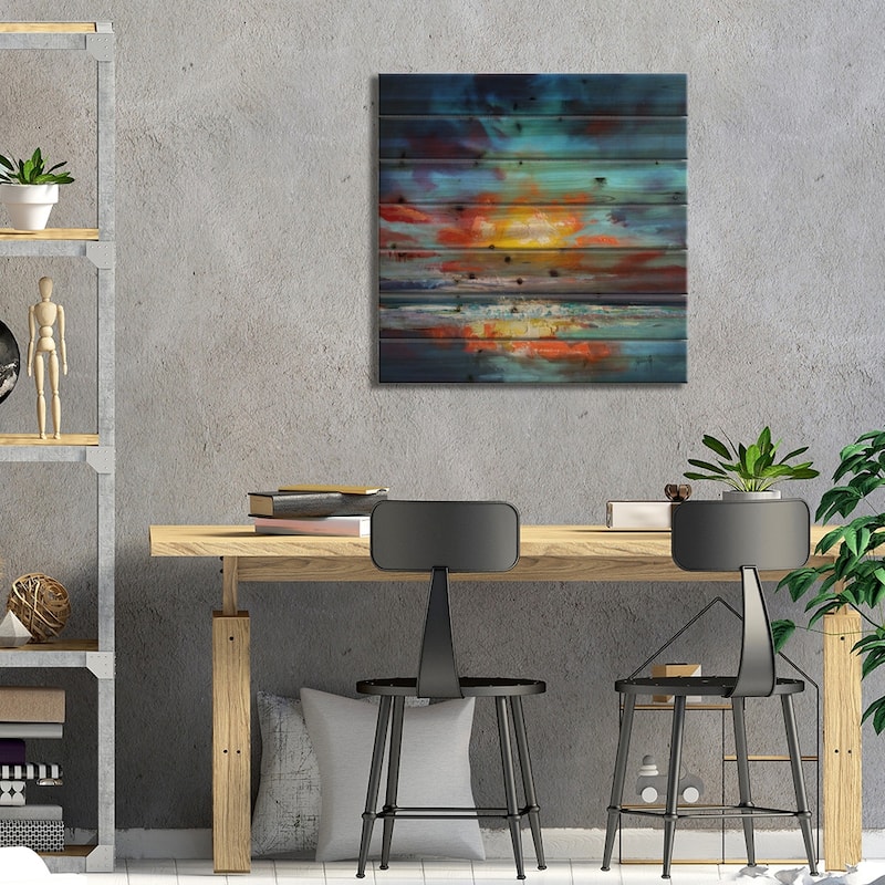 Uist Cloud II Print On Wood by Scott Naismith - Multi-Color
