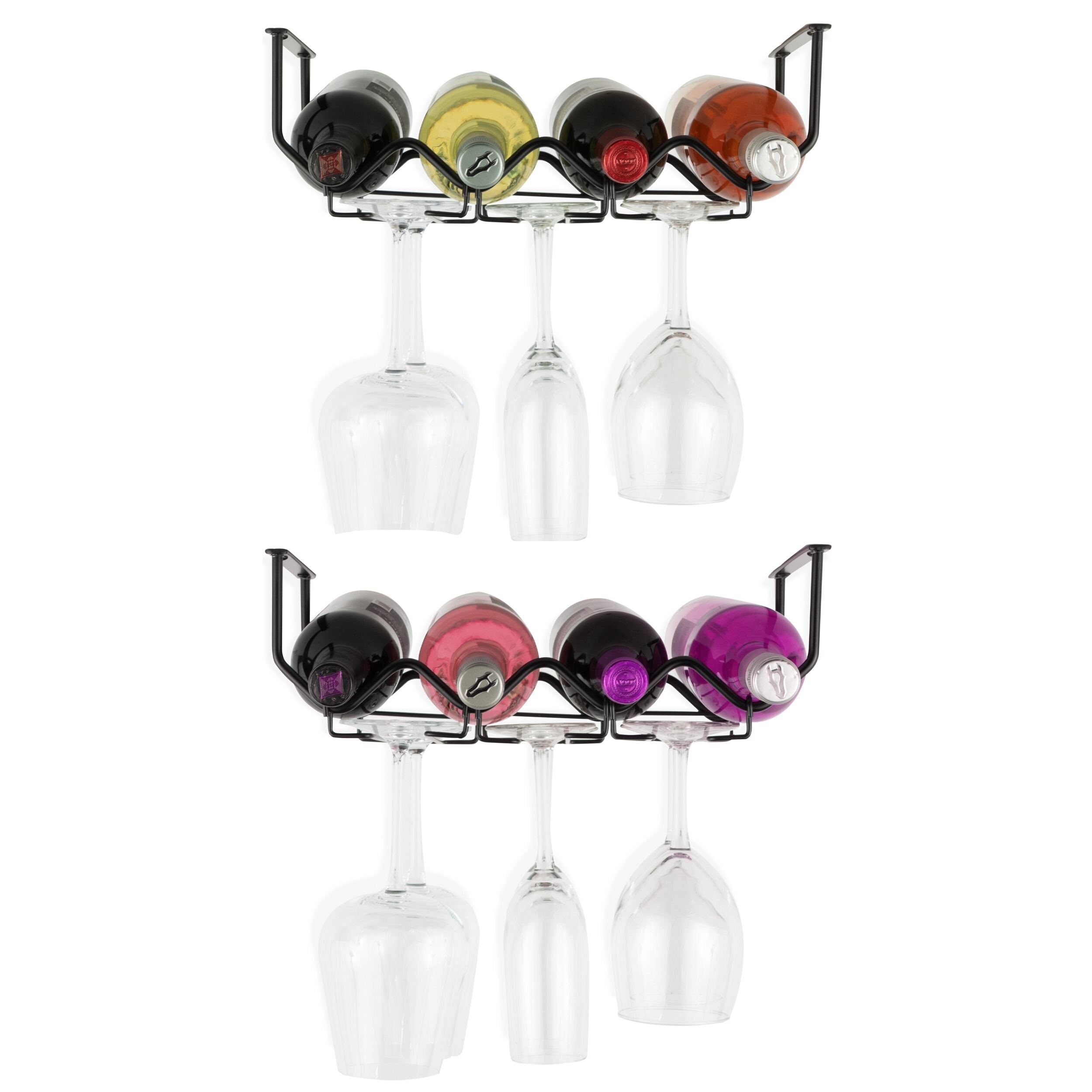 Under shelf best sale wine rack