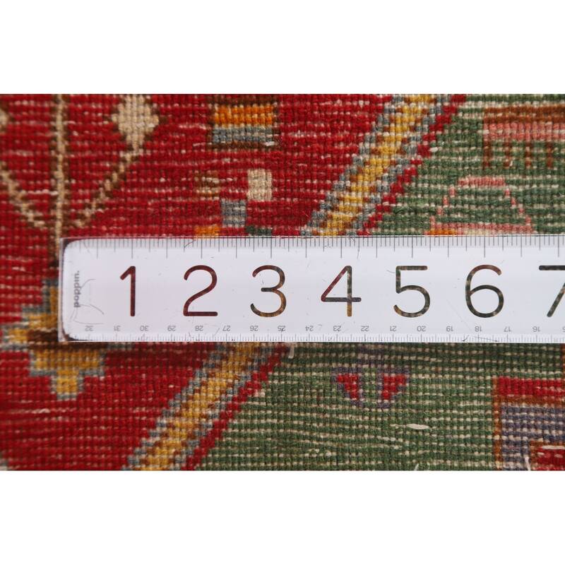 Geometric Red Abadeh Persian Vintage Area Rug Handmade Wool Carpet - 2'3"x 3'6"