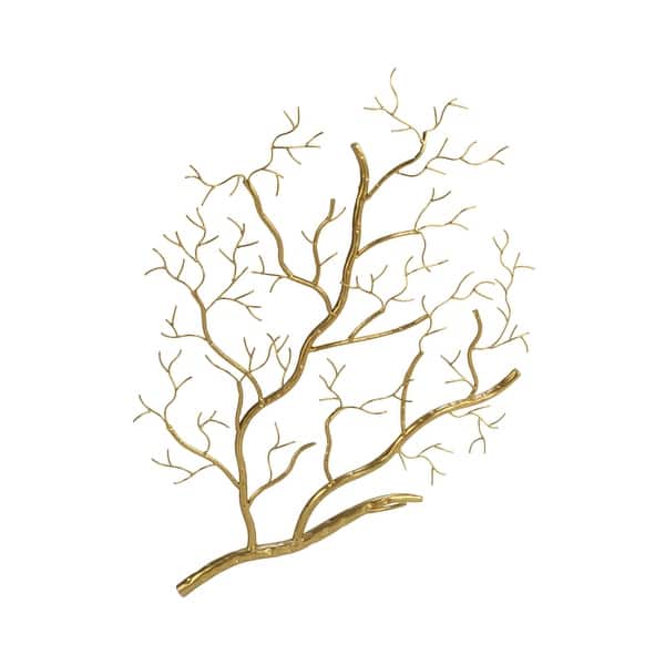 Shop Gold Metal Branch Wall Decor Overstock 31492616