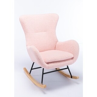 Teddy Fabric Padded Seat Rocking Chair - Bed Bath & Beyond - 36858166