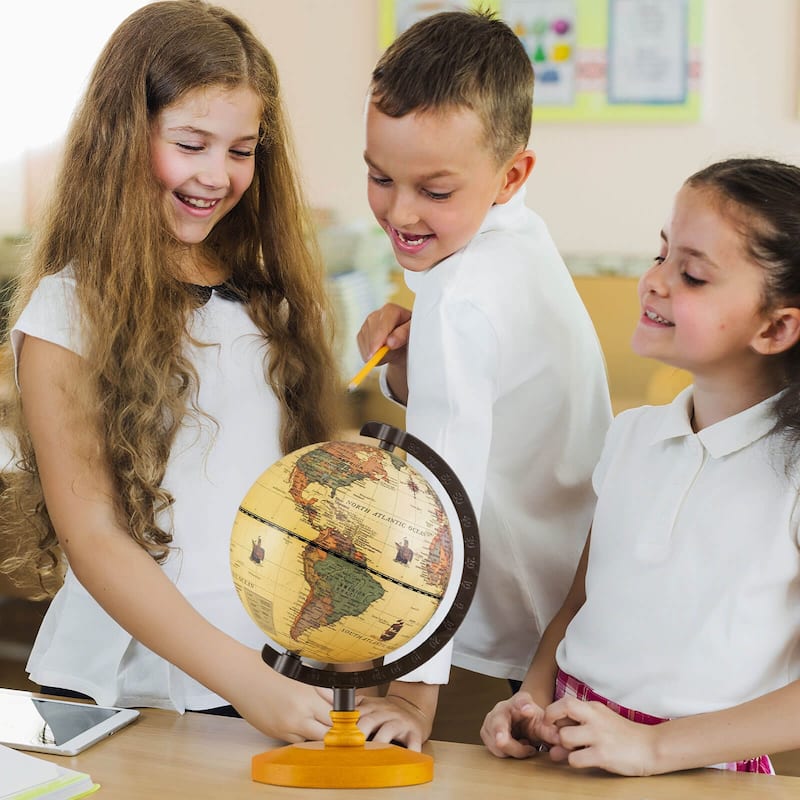 Costway Antique World Globe for Kids & Adults 5.5-Inch Desktop - Bronze - See Details