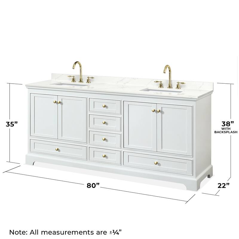 Wyndham Collection WCS202080D-QTZ-US3M24 Deborah 80" Free Standing