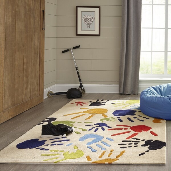 Momeni Lil Mo Whimsy Finger Paint Hand Tufted Polyester Contemporary Area Rug. Opens flyout.