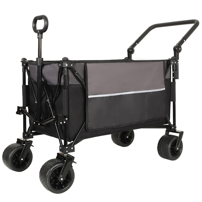 Heavy-Duty Folding Wagon Cart with 360° All-Terrain Wheels
