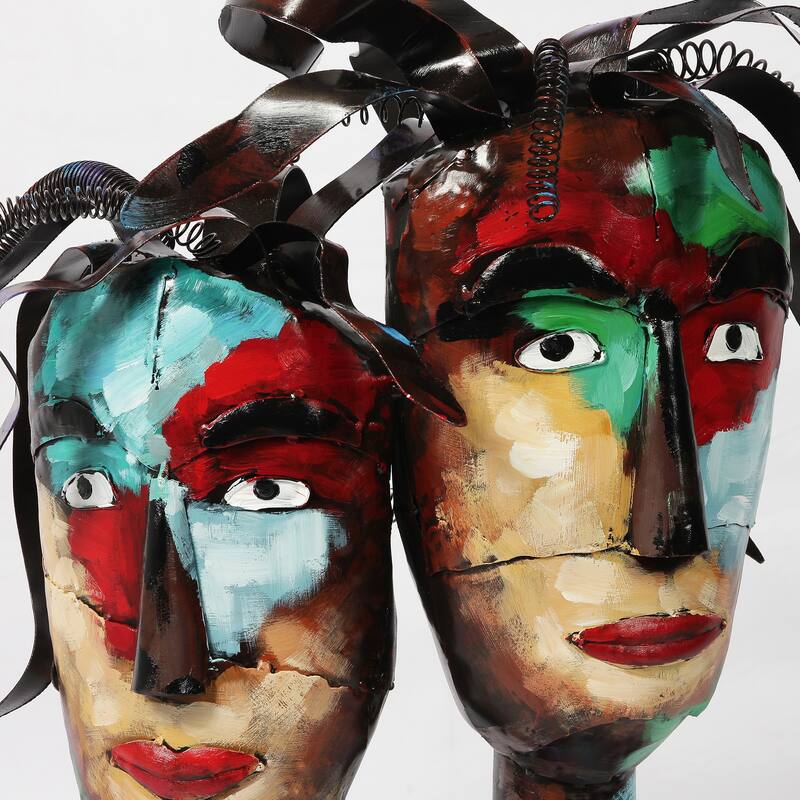 Iron Hand-Painted Colorful Art Sculpture