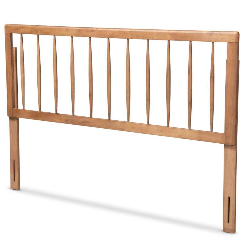 Valin Contemporary Ash Walnut Finished Wood Headboard - Queen
