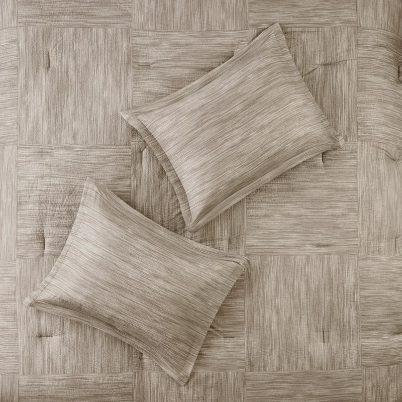 Madison Park Clayton 7 Piece Printed Seersucker Comforter Set