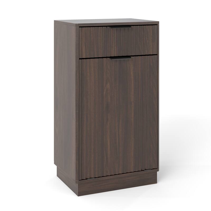 GDFStudio - Madison 10-Gallon Tilt-Out Woodgrain Cabinet with Textured Drawer & Hidden Bin