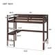 preview thumbnail 7 of 5, Twin Loft Bed with built-in desk,Espresso