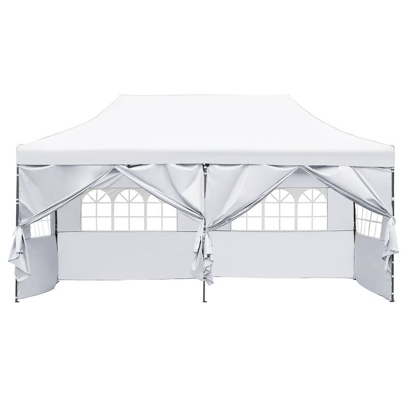 10x20 Heavy Duty Canopy Tent, UV Waterproof, 6 Sidewalls for Wedding
