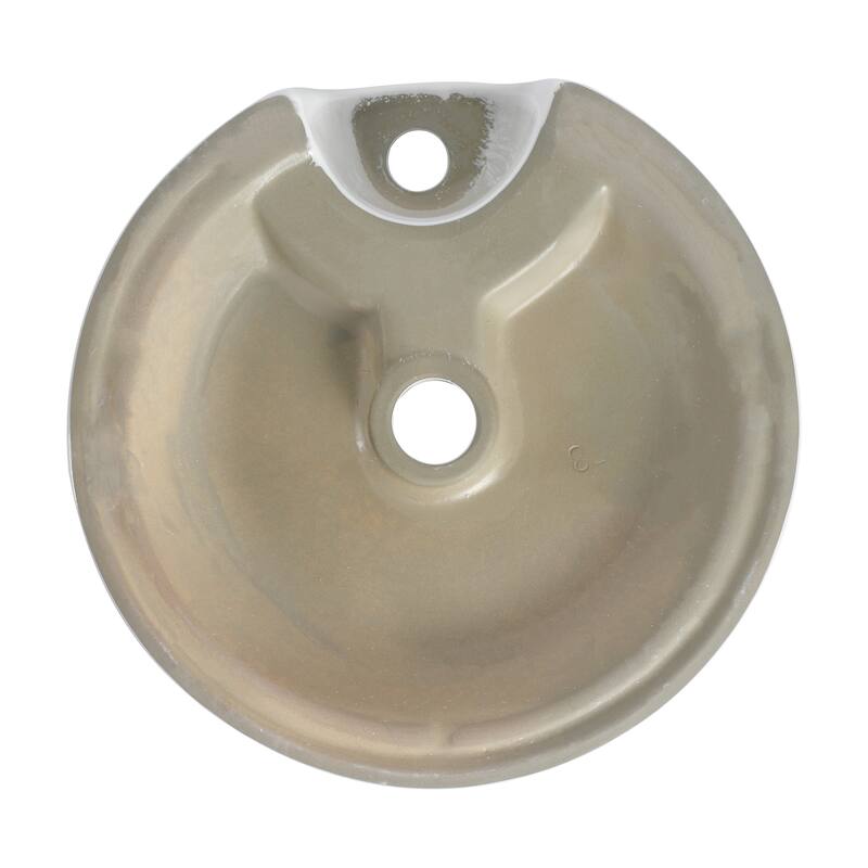 Ceramic Rotundity Above Counter White Bathroom Sink Art Basin
