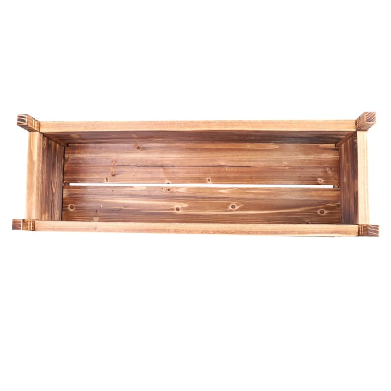 Rectangular Raised Garden Bed Kit Indoor Outdoor Wood Planter Grow Box