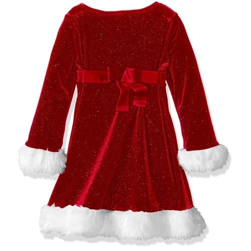 Bonnie Jean Girl Sequins Fur Stripe Holiday Christmas Santa Outfit 12M 18M 24M
